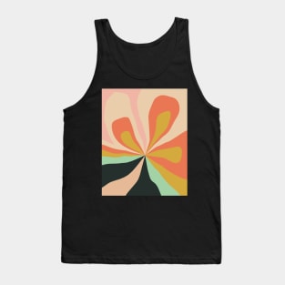 Retro Floral #2 - Abstract Floral Print Tank Top